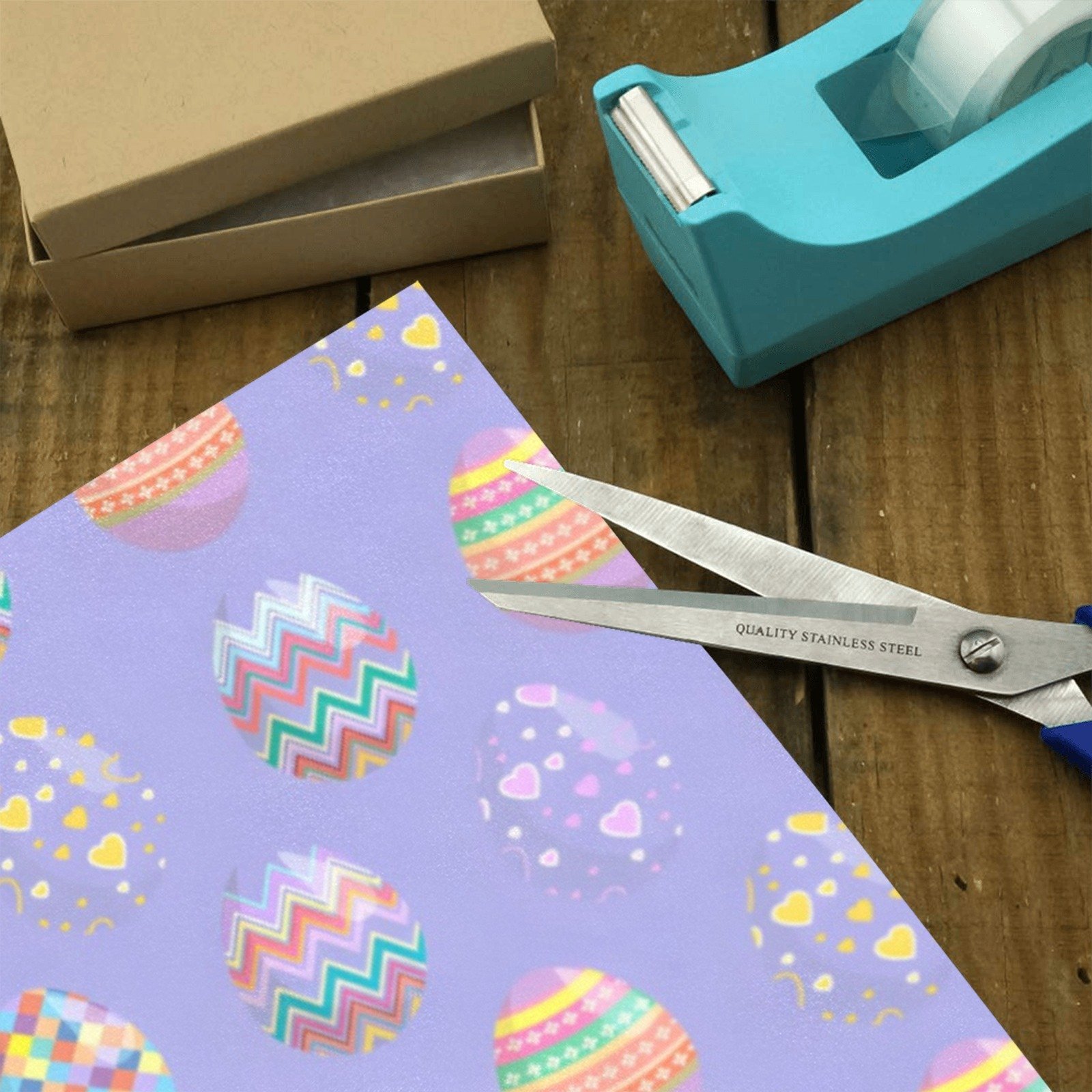 Christmas Wrapping Paper | Holiday Gift Wrap | Purple Easter Eggs – 1, 2, 3, 4 or 5 Rolls - Image 4