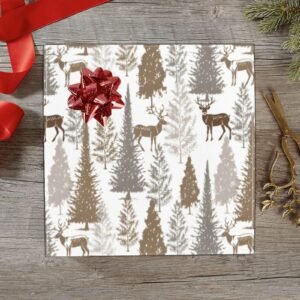 Christmas Wrapping Paper | Holiday Gift Wrap | Winter Bucks 58" x 23" (1–5 Rolls)