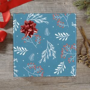 Wrapping
Paper Gift Wrap – Blue Holly Branches – 1, 2, 3, 4 or 5 Rolls