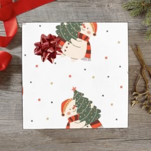Christmas Wrapping Paper | Holiday Gift Wrap | Frosty Scarf 58" x 23" (1–5 Rolls)