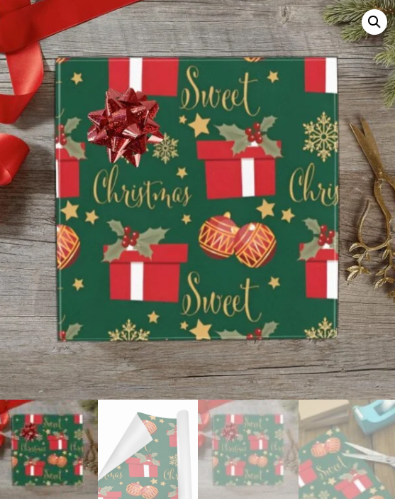 Christmas Wrapping Paper | Holiday Gift Wrap | Sweet 58" x 23" (1–5 Rolls) - Image 5