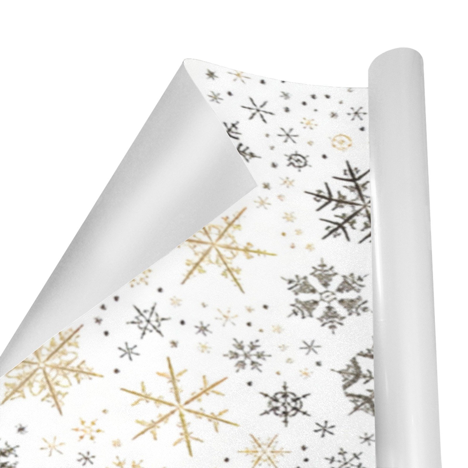 Wrapping
Paper Gift Wrap – Brown Gold Snowflakes – 1, 2, 3, 4 or 5 Rolls - Image 2