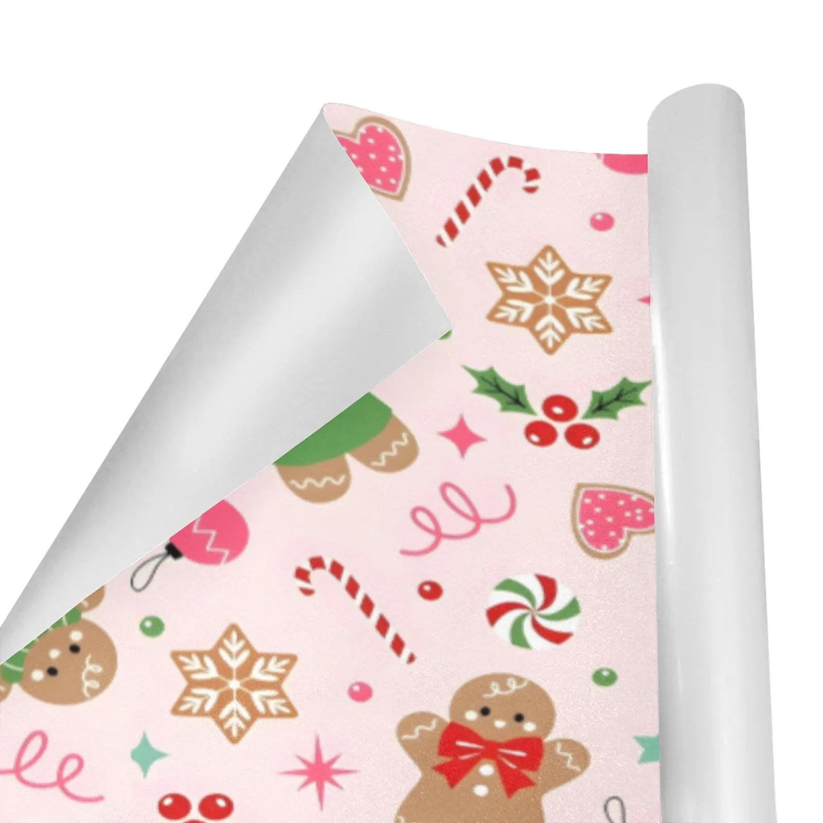 Christmas Wrapping Paper | Holiday Gift Wrap | Ginger Canes 58" x 23" (1–5 Rolls) - Image 2