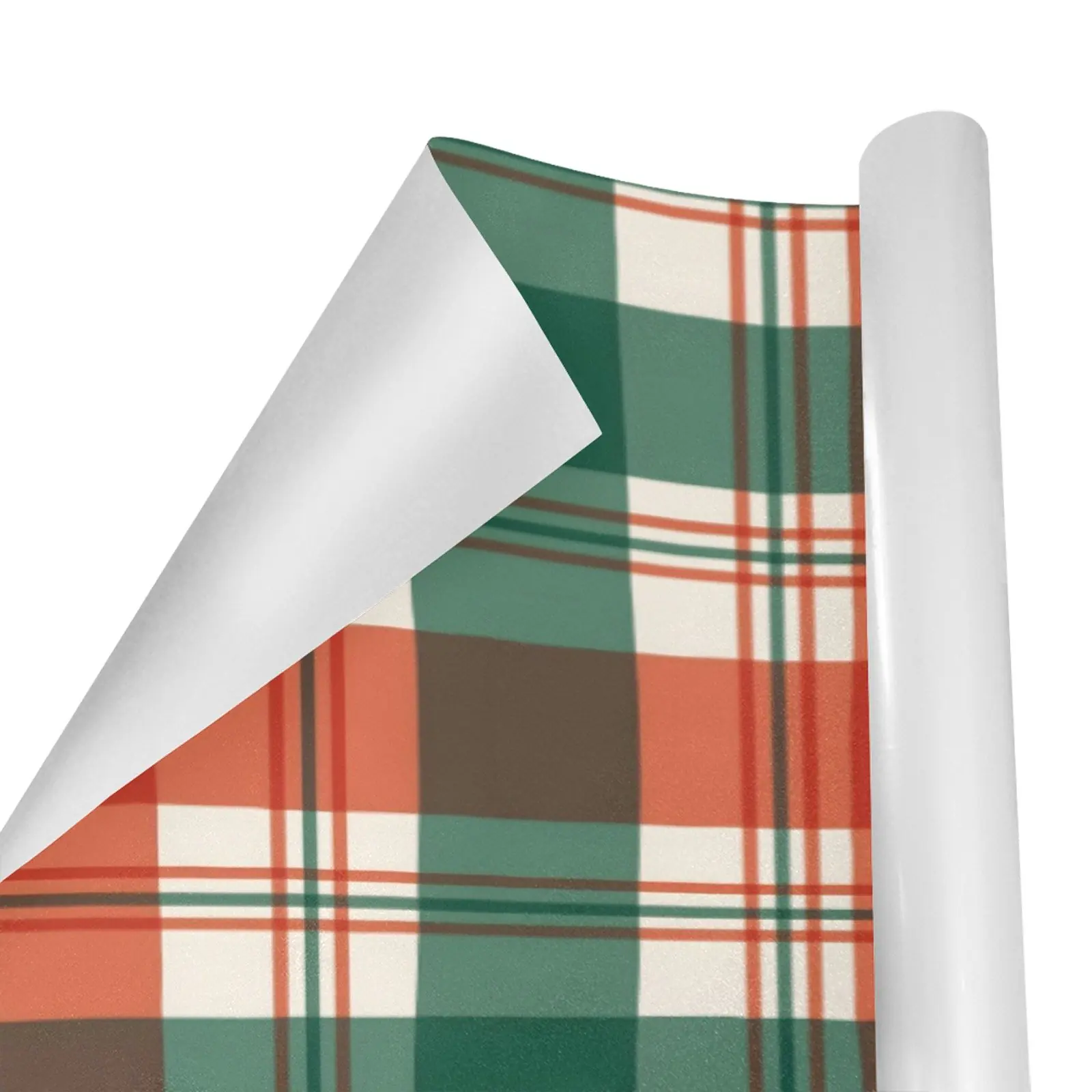 Christmas Wrapping Paper | Holiday Gift Wrap | Santa Plaid 58" x 23" (1–5 Rolls) - Image 2