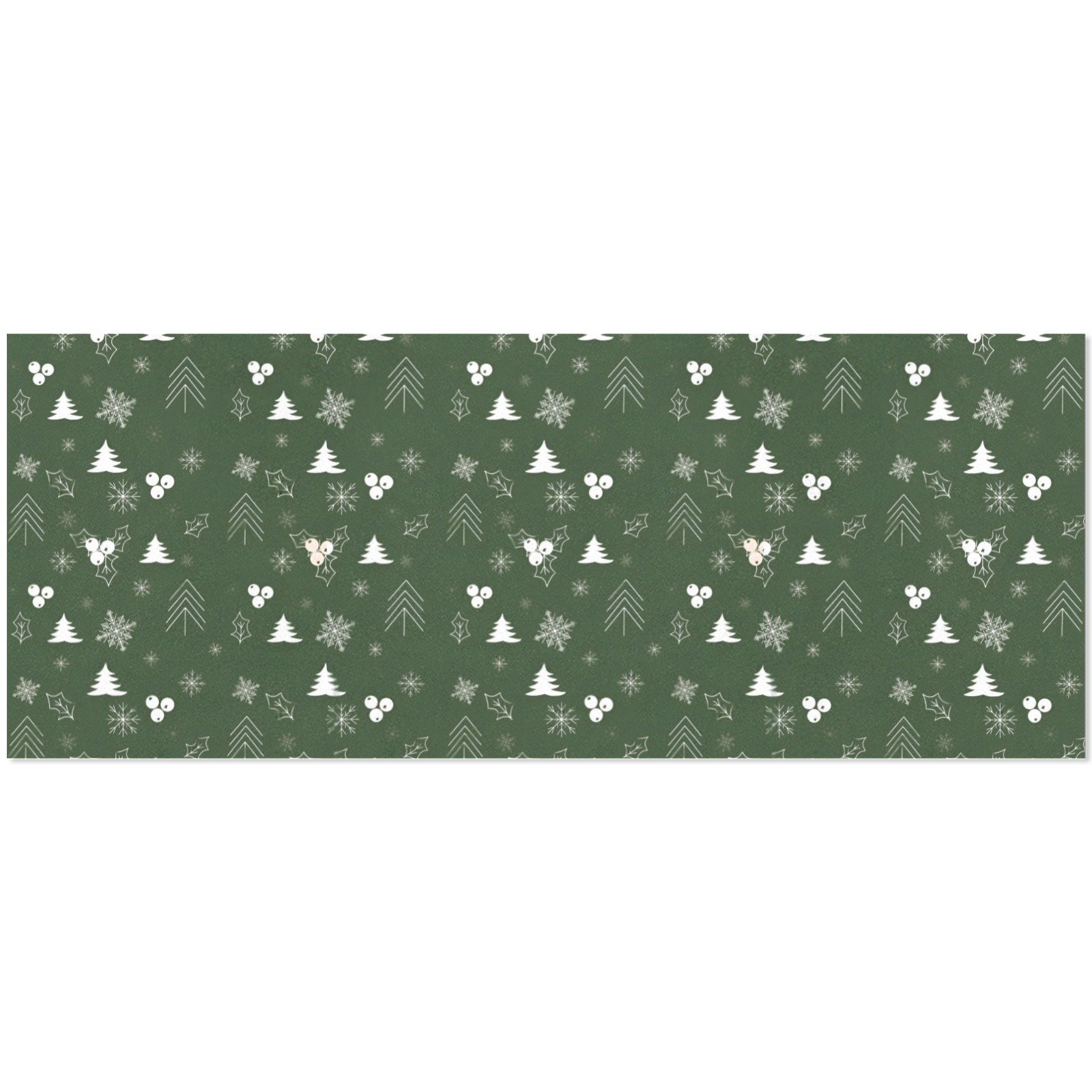 Christmas Wrapping Paper | Holiday Gift Wrap | Green Berries 58" x 23" (1–5 Rolls) - Image 4