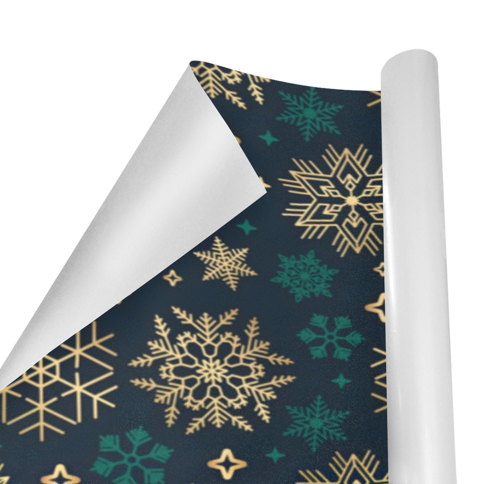 Christmas Wrapping Paper | Holiday Gift Wrap | Green Gold 58" x 23" (1–5 Rolls) - Image 2