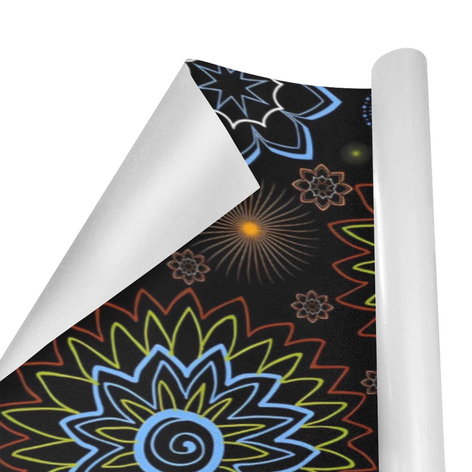 Christmas Wrapping Paper | Holiday Gift Wrap | Neon Floral – 1, 2, 3, 4 or 5 Rolls - Image 2