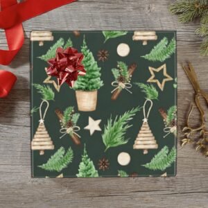 Christmas Wrapping Paper | Holiday Gift Wrap | Cinnamon 58" x 23" (1–5 Rolls)