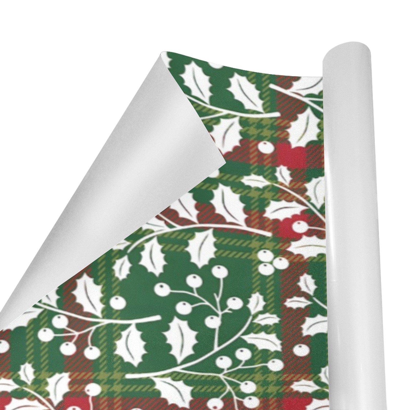Christmas Wrapping Paper | Holiday Gift Wrap | Buffalo Holly 58" x 23" (1–5 Rolls) - Image 2
