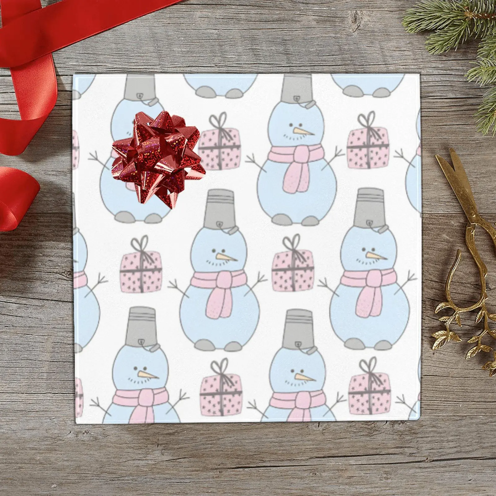 Wrapping
  Paper Gift Wrap – Christmas Holiday Snowman – 1, 2, 3, 4 or 5 Rolls
