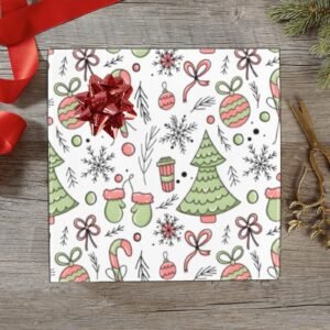 Christmas Wrapping Paper | Holiday Gift Wrap | Latte Forest 58" x 23" (1–5 Rolls)