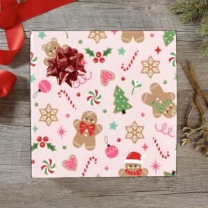Christmas Wrapping Paper | Holiday Gift Wrap | Ginger Canes 58" x 23" (1–5 Rolls)