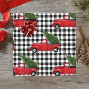 Wrapping
Paper Gift Wrap – Plaid Christmas Truck – 1, 2, 3, 4 or 5 Rolls
