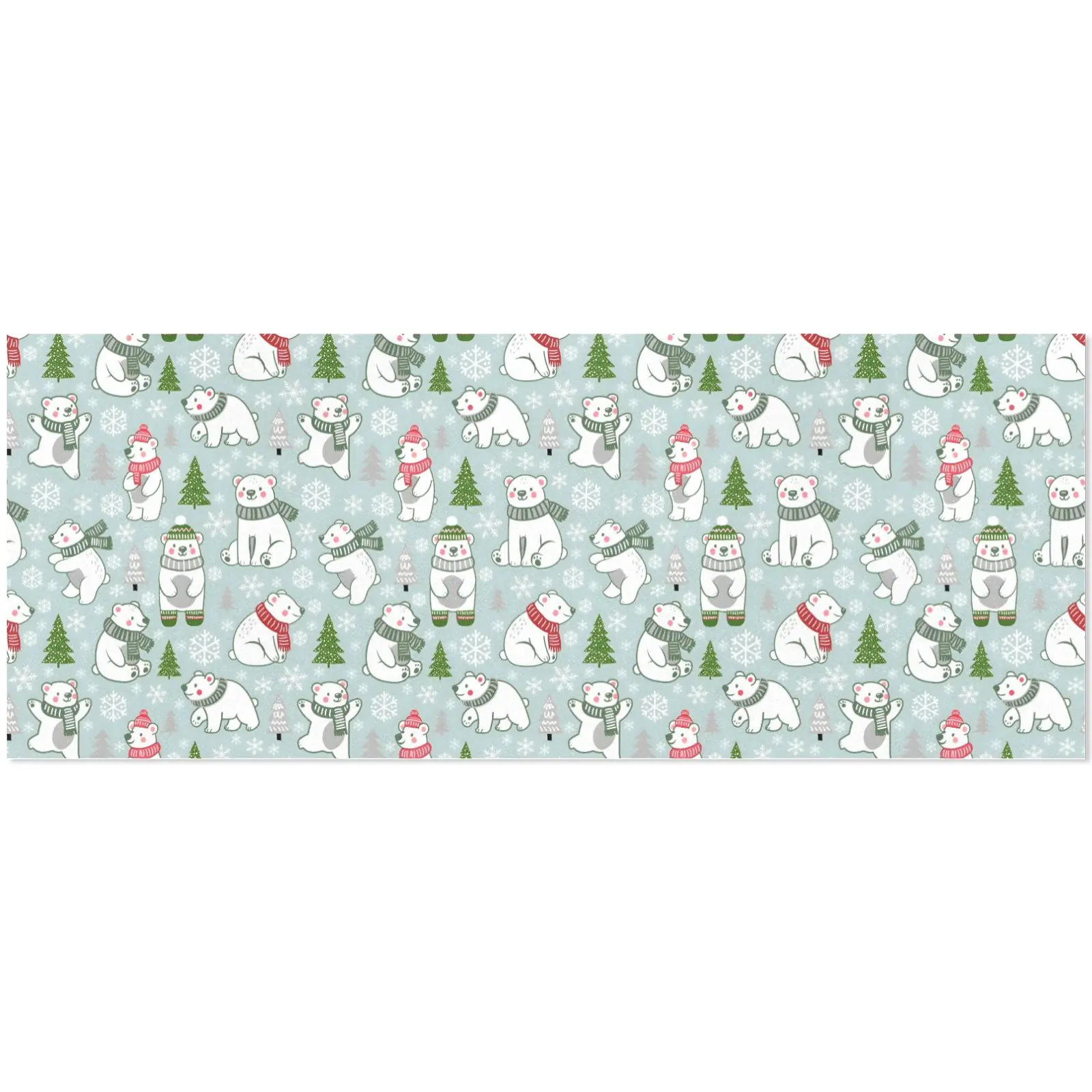 Christmas Wrapping Paper | Holiday Gift Wrap | Polar Friends 58" x 23" (1–5 Rolls) - Image 4