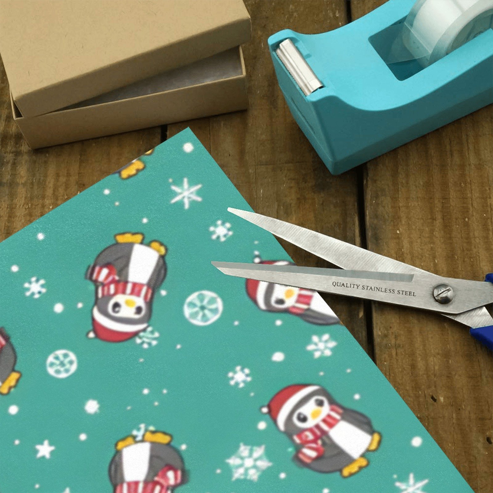 Wrapping
Paper Gift Wrap – Holiday Penguin – 1, 2, 3, 4 or 5 Rolls - Image 4