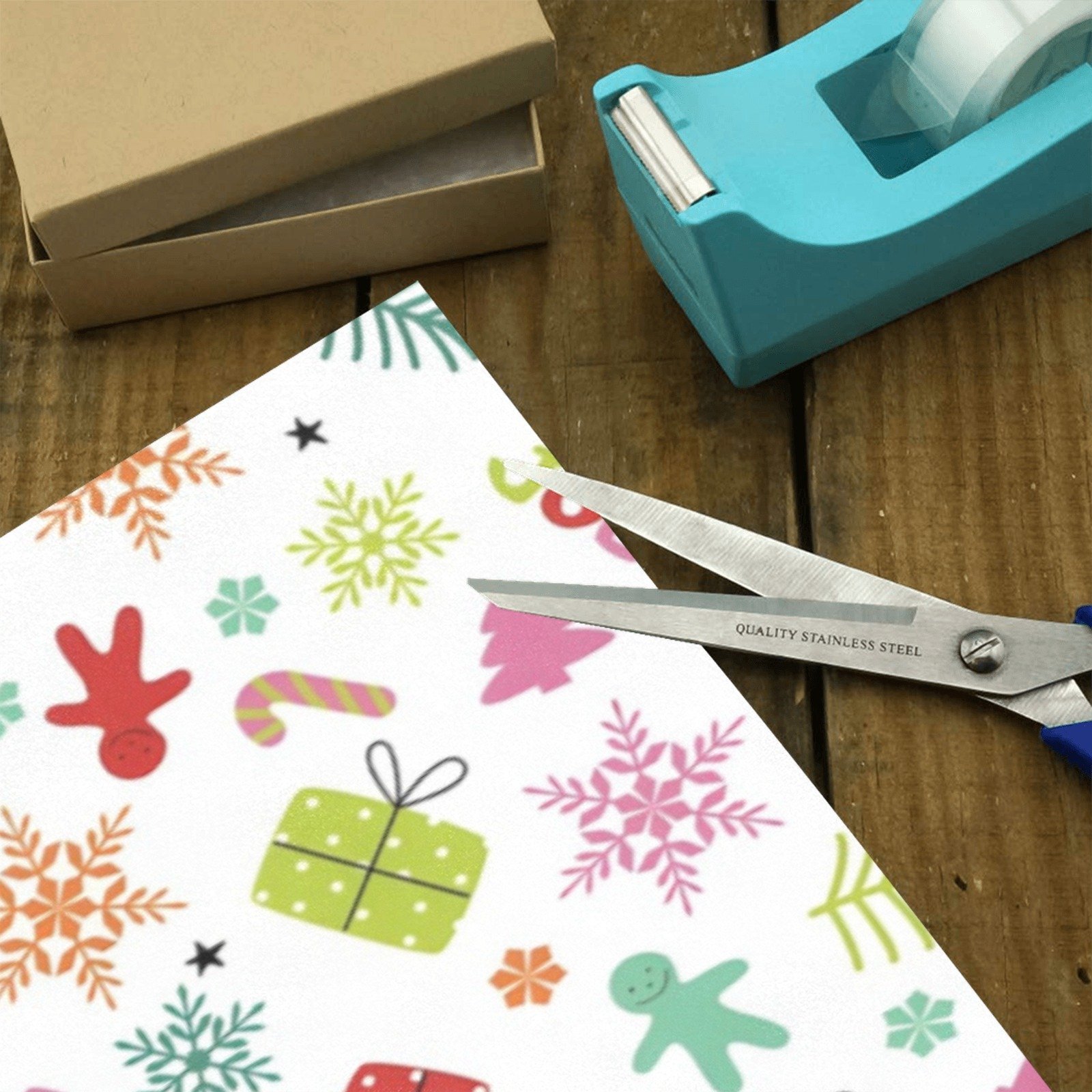 Christmas Wrapping Paper | Holiday Gift Wrap | Holly Jolly 58" x 23" (1–5 Rolls) - Image 3