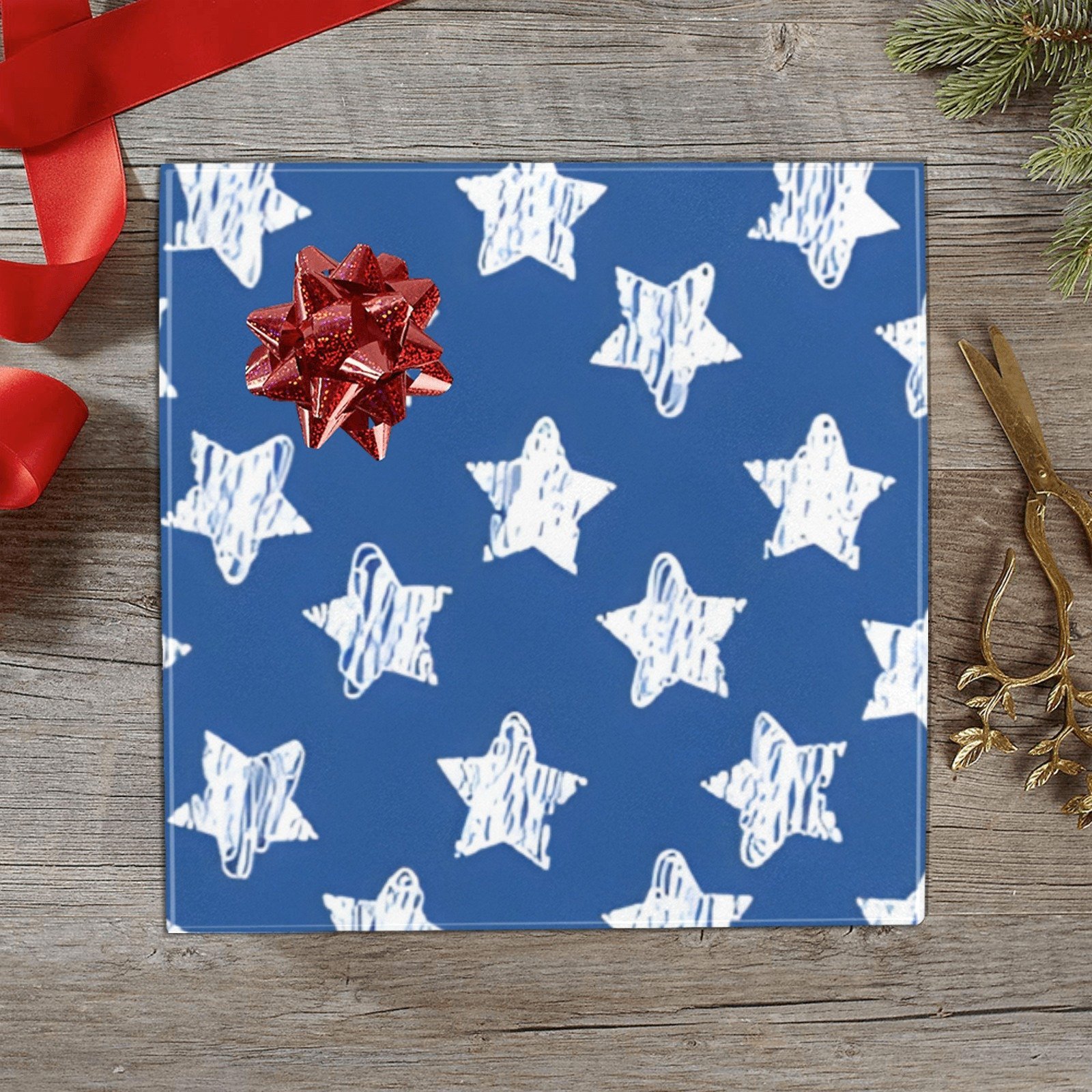 Wrapping
Paper Gift Wrap – Blue Stars – 1, 2, 3, 4 or 5 Rolls