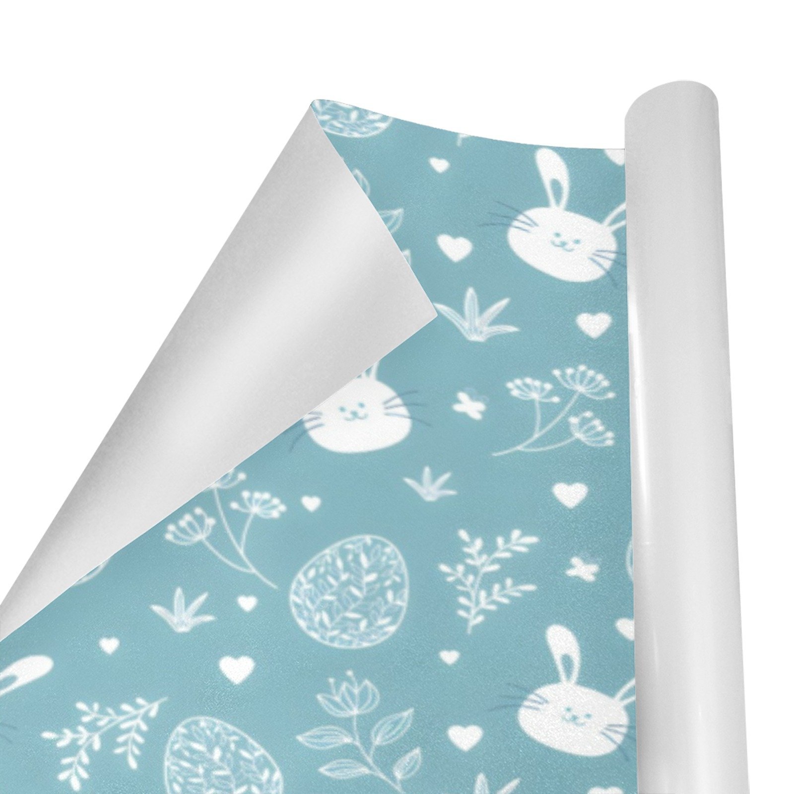 Christmas Wrapping Paper | Holiday Gift Wrap | Blue Easter Bunny – 1, 2, 3, 4 or 5 Rolls - Image 2