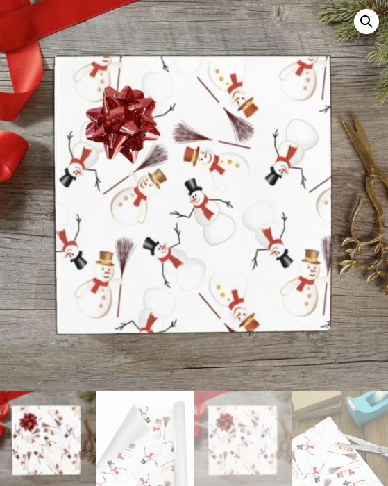 Christmas Wrapping Paper | Holiday Gift Wrap | Frosty 58" x 23" (1–5 Rolls) - Image 5