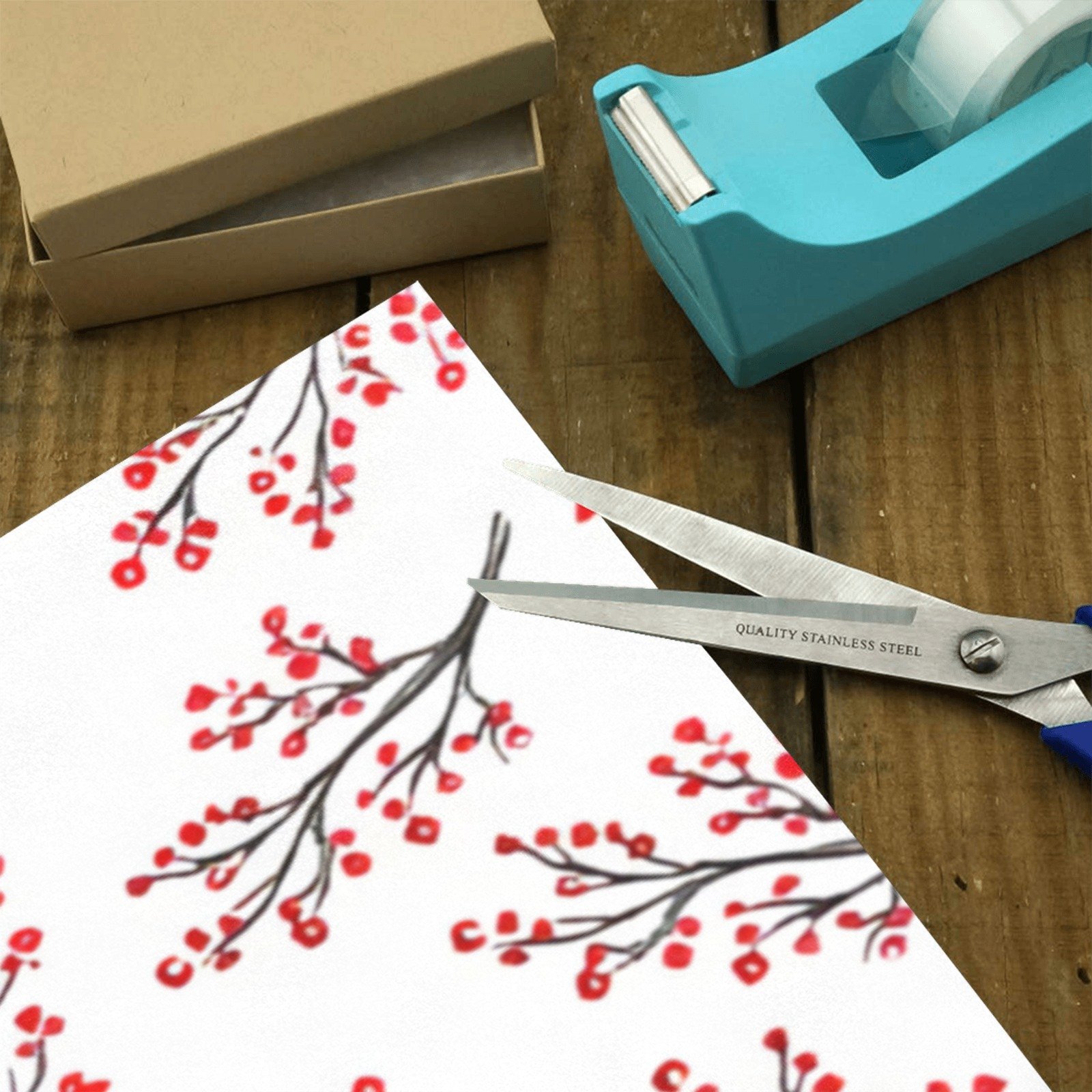 Wrapping
Paper Gift Wrap – Watercolor Branches – 1, 2, 3, 4 or 5 Rolls - Image 4