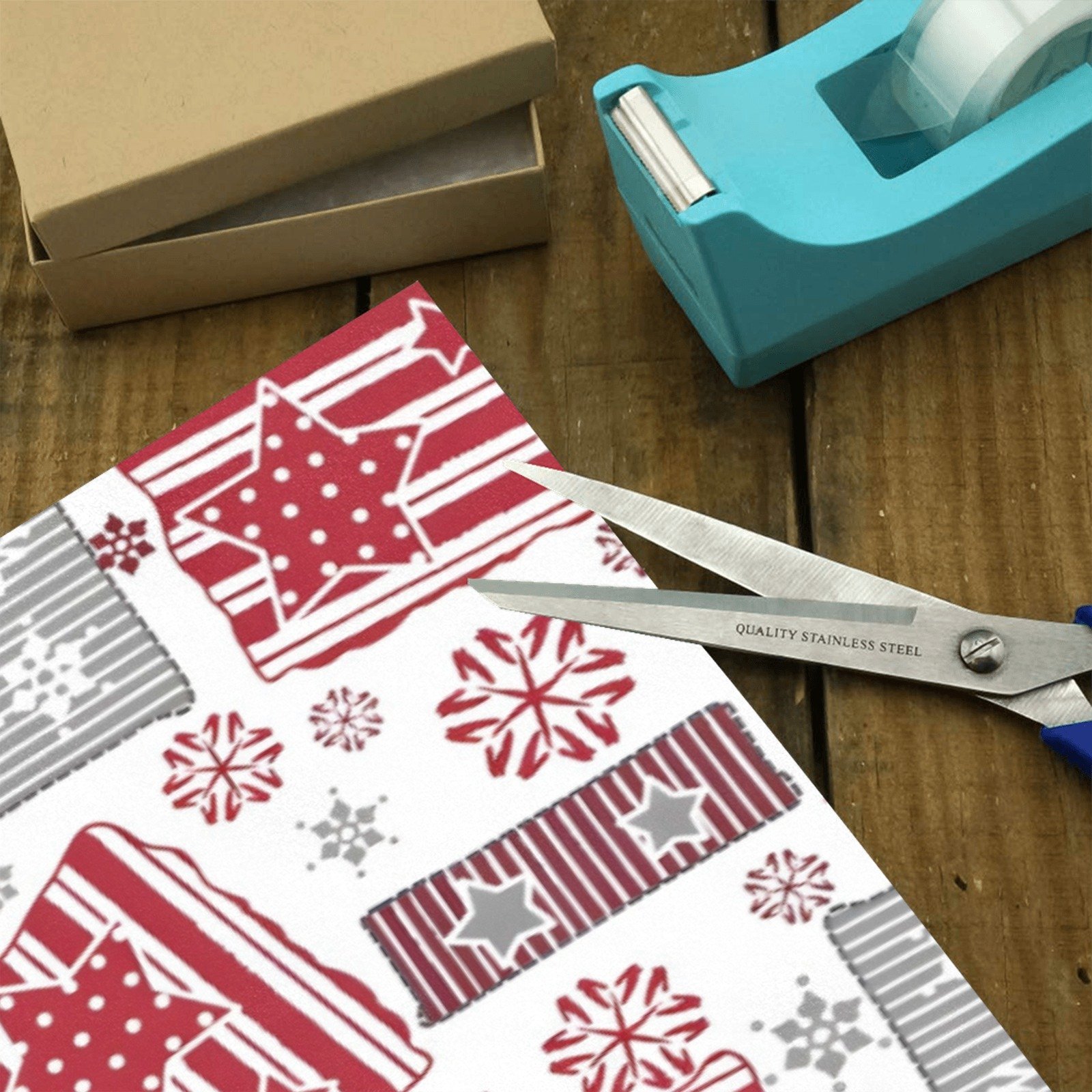 Christmas Wrapping Paper | Holiday Gift Wrap | Patriotic 58" x 23" (1–5 Rolls) - Image 3