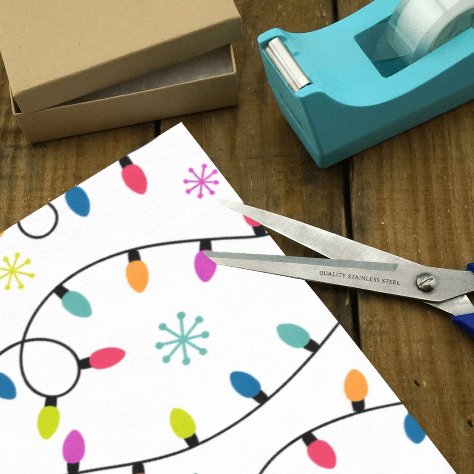 Christmas Wrapping Paper | Holiday Gift Wrap | Lighted 58" x 23" (1–5 Rolls) - Image 3