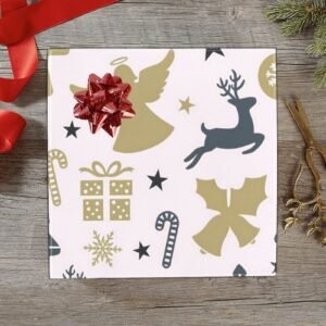 Christmas Wrapping Paper | Holiday Gift Wrap | Gold Angel 58" x 23" (1–5 Rolls)