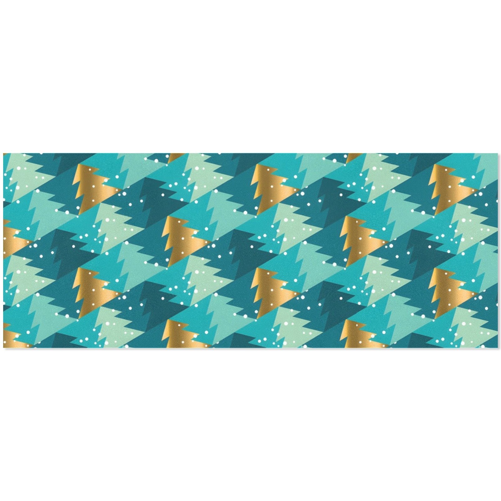 Christmas Wrapping Paper | Holiday Gift Wrap | Teal Trees 58" x 23" (1–5 Rolls) - Image 4
