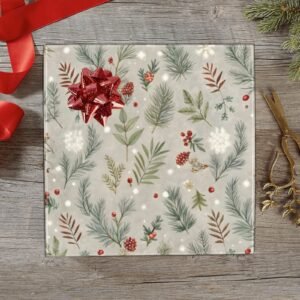 Christmas Wrapping Paper | Holiday Gift Wrap | Frosty Berries 58" x 23" (1–5 Rolls)