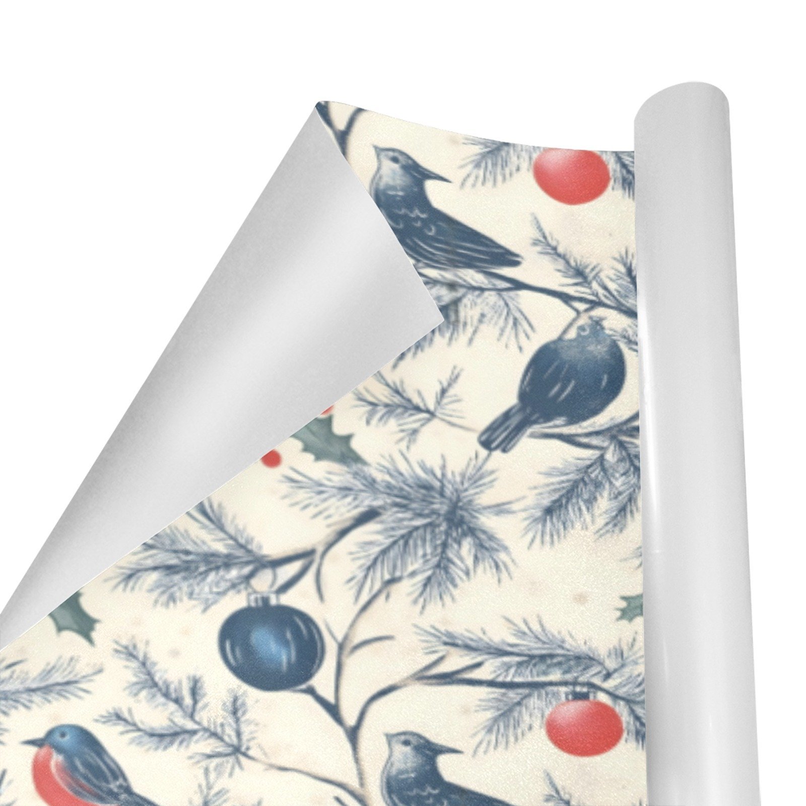 Christmas Wrapping Paper | Holiday Gift Wrap | Snowbirds 58" x 23" (1–5 Rolls) - Image 2