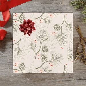 Christmas Wrapping Paper | Holiday Gift Wrap | Pine Berry 58" x 23" (1–5 Rolls)