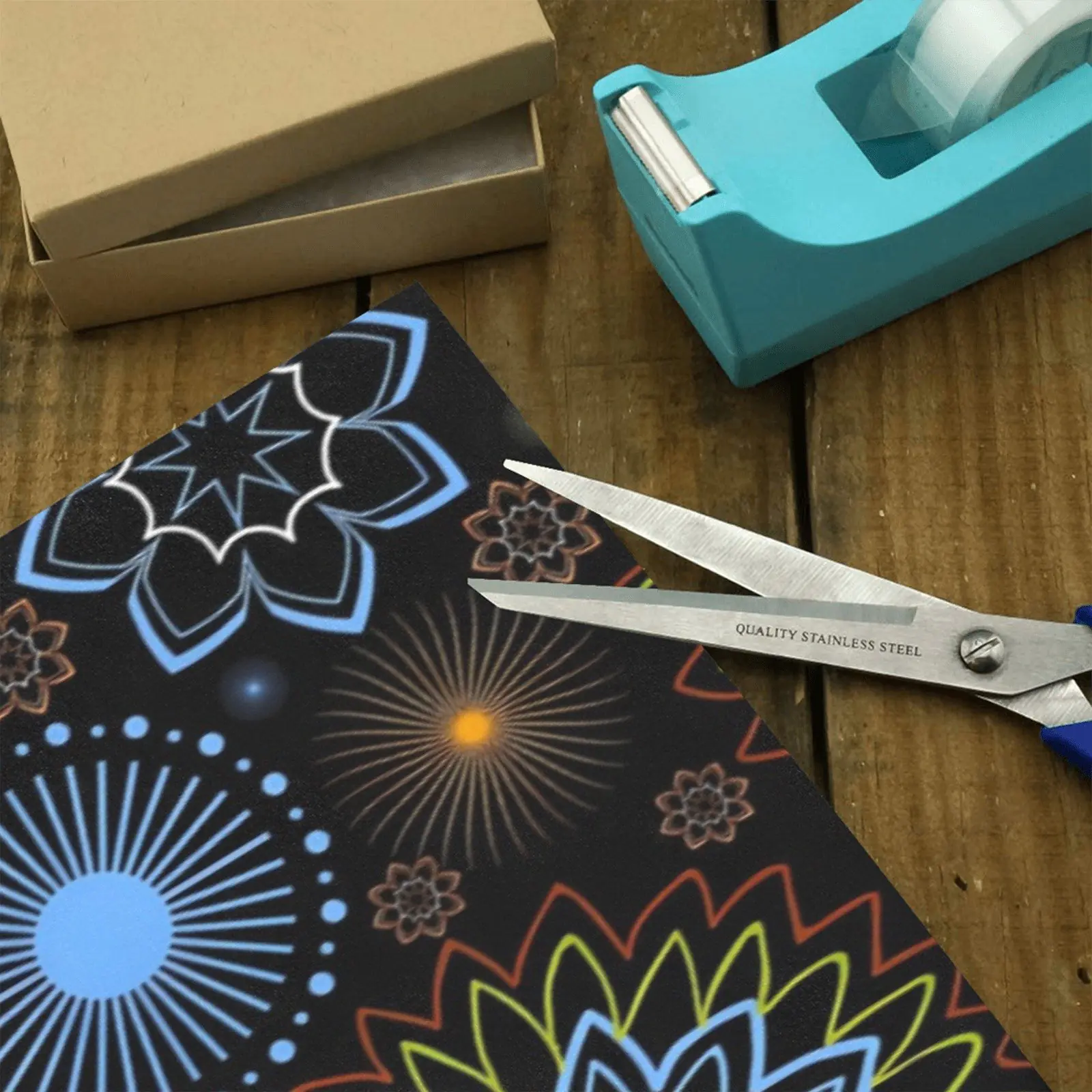 Christmas Wrapping Paper | Holiday Gift Wrap | Neon Floral – 1, 2, 3, 4 or 5 Rolls - Image 3