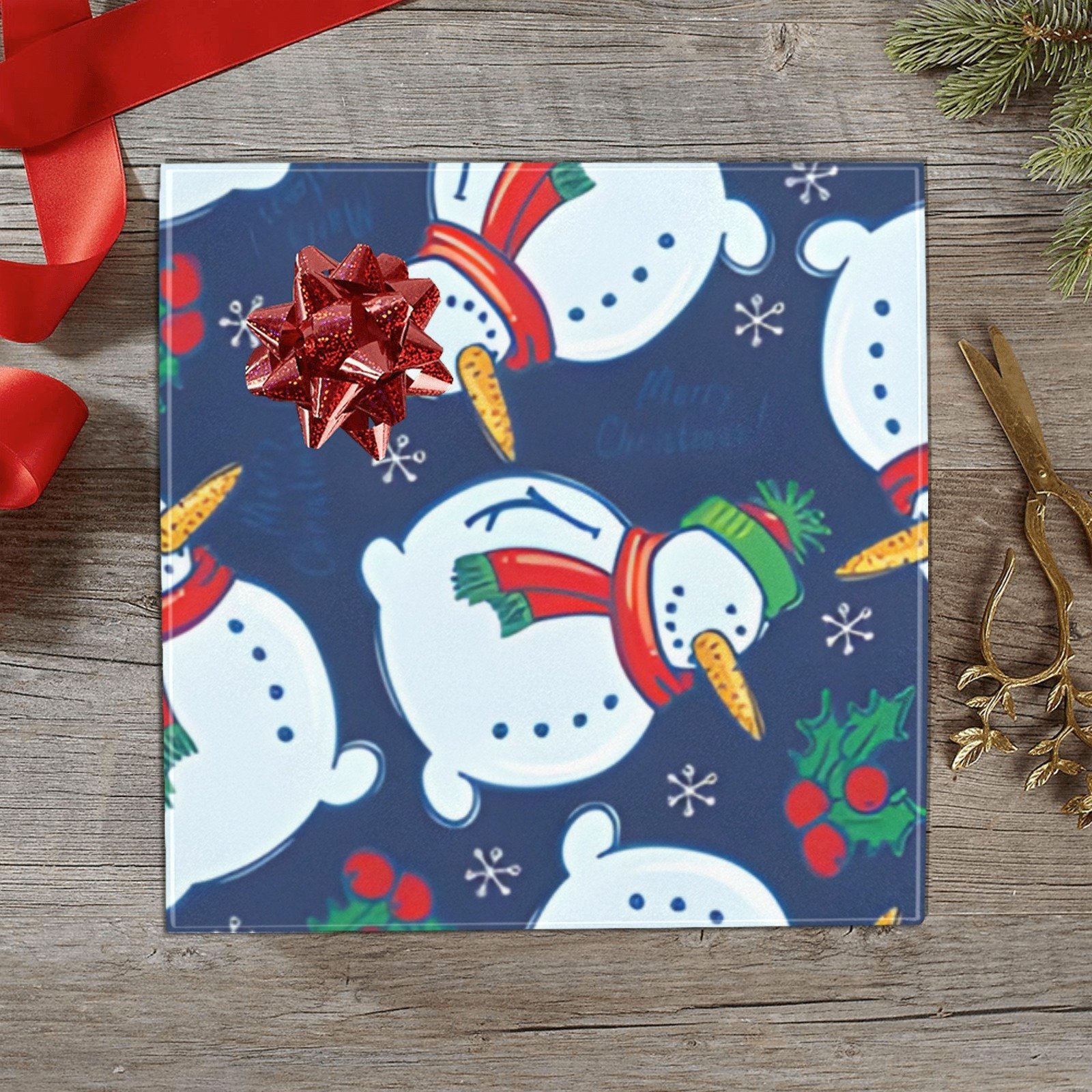 Wrapping
Paper Gift Wrap – Blue Snowman Group – 1, 2, 3, 4 or 5 Rolls