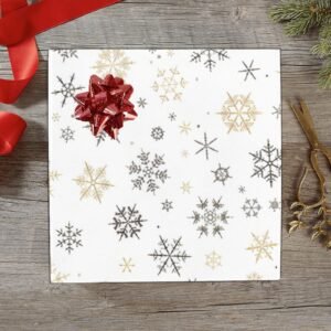 Wrapping
Paper Gift Wrap – Gold Snowflake – 1, 2, 3, 4 or 5 Rolls