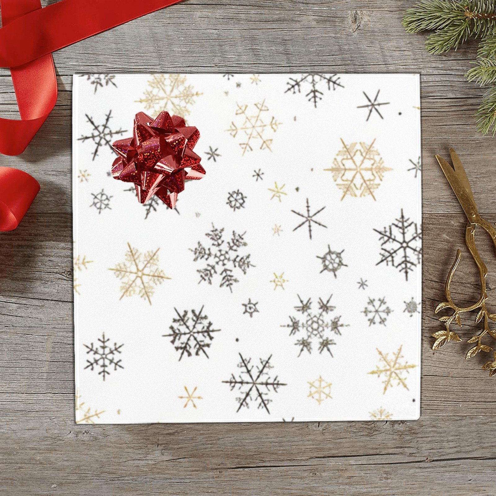 Wrapping
Paper Gift Wrap – Gold Snowflake – 1, 2, 3, 4 or 5 Rolls