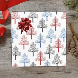 Christmas Wrapping Paper | Holiday Gift Wrap | Colored Oaks 58" x 23" (1–5 Rolls)