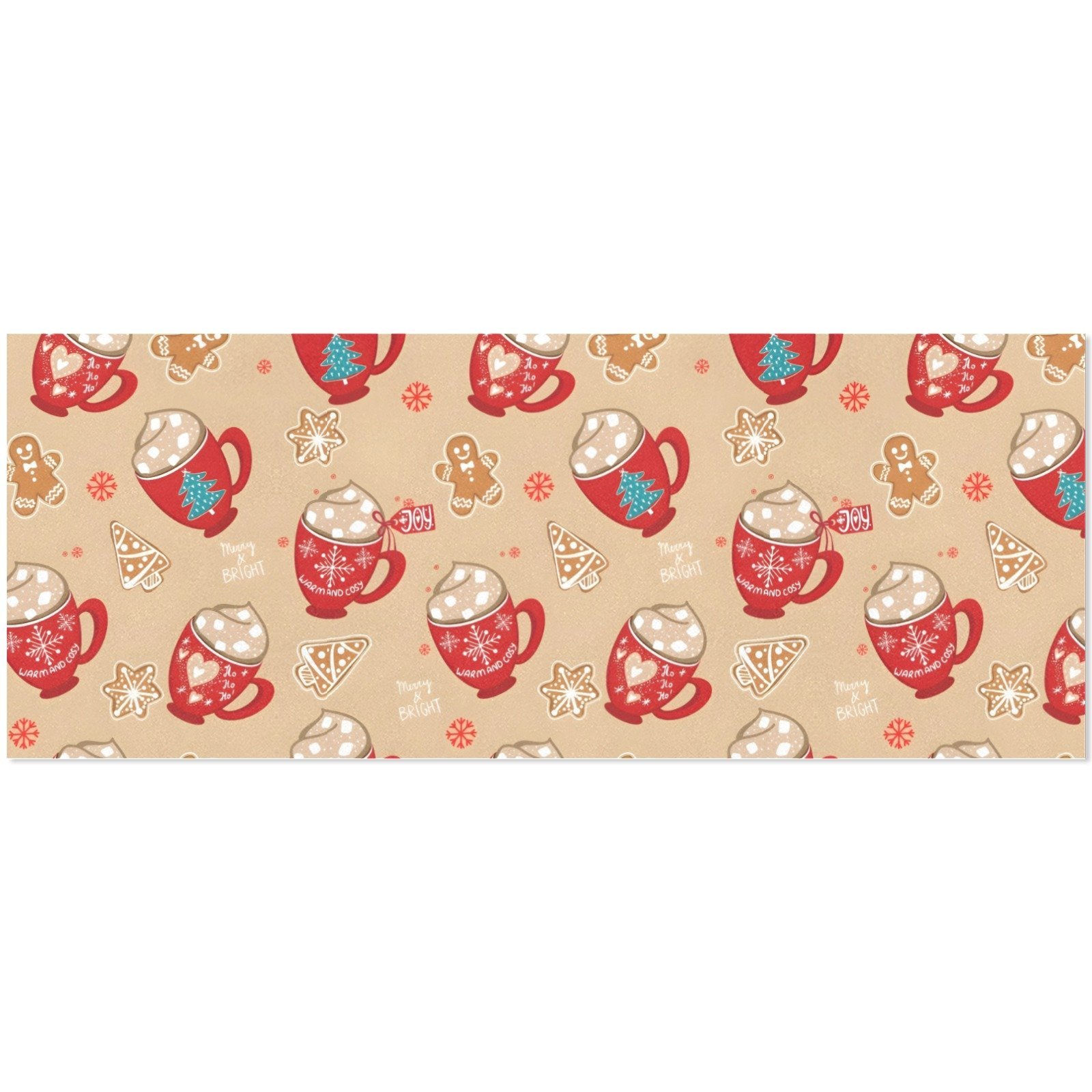 Christmas Wrapping Paper | Holiday Gift Wrap | Mocha 58" x 23" (1–5 Rolls) - Image 4