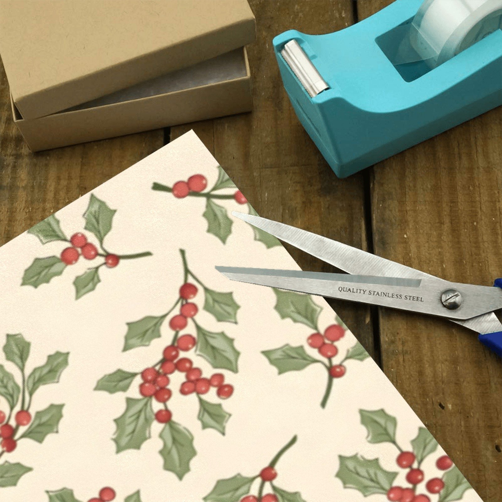 Christmas Wrapping Paper | Holiday Gift Wrap | Berries 58" x 23" (1–5 Rolls) - Image 3