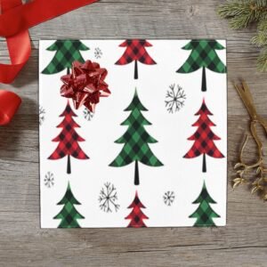 Wrapping
Paper Gift Wrap – Buffalo Plaid Christmas Trees – 1, 2, 3, 4 or 5 Rolls