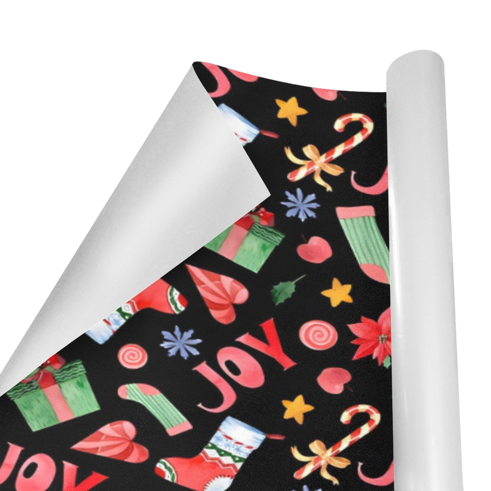 Christmas Wrapping Paper | Holiday Gift Wrap | Cane Joy 58" x 23" (1–5 Rolls) - Image 2