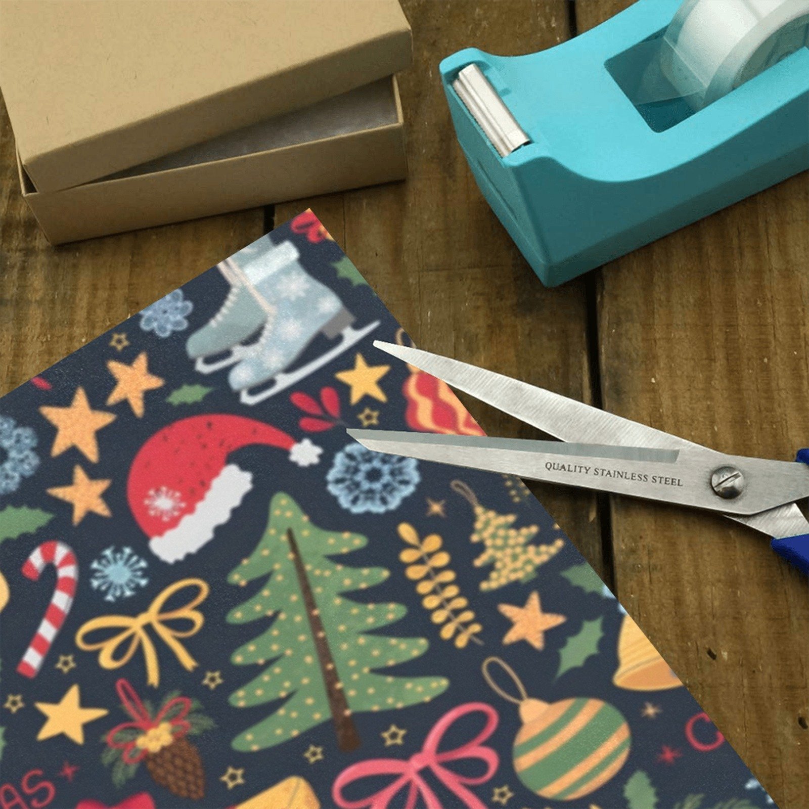 Christmas Wrapping Paper | Holiday Gift Wrap | All Holiday 58" x 23" (1–5 Rolls) - Image 3