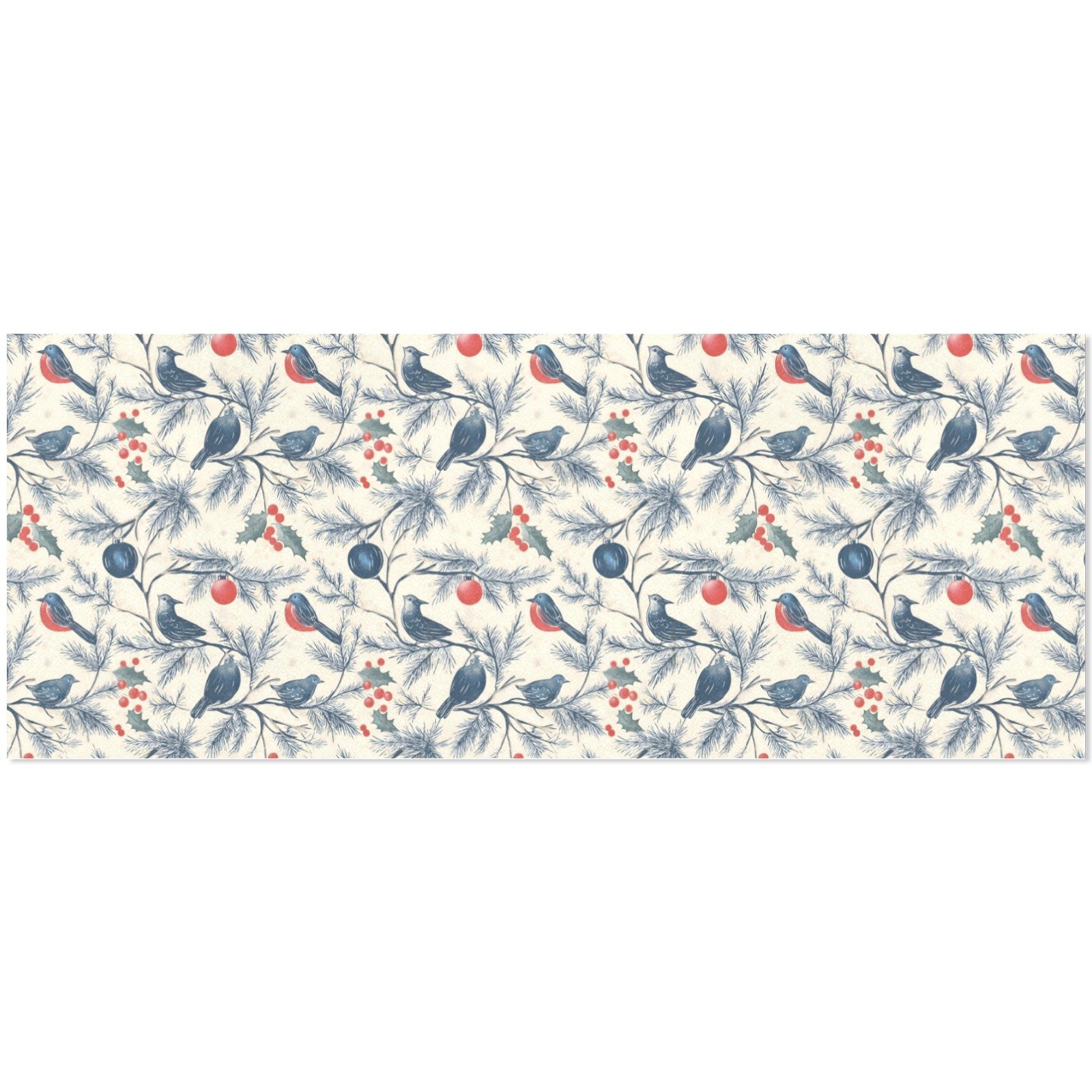 Christmas Wrapping Paper | Holiday Gift Wrap | Snowbirds 58" x 23" (1–5 Rolls) - Image 4
