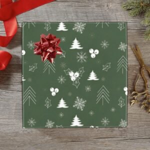 Christmas Wrapping Paper | Holiday Gift Wrap | Green Berries 58" x 23" (1–5 Rolls)