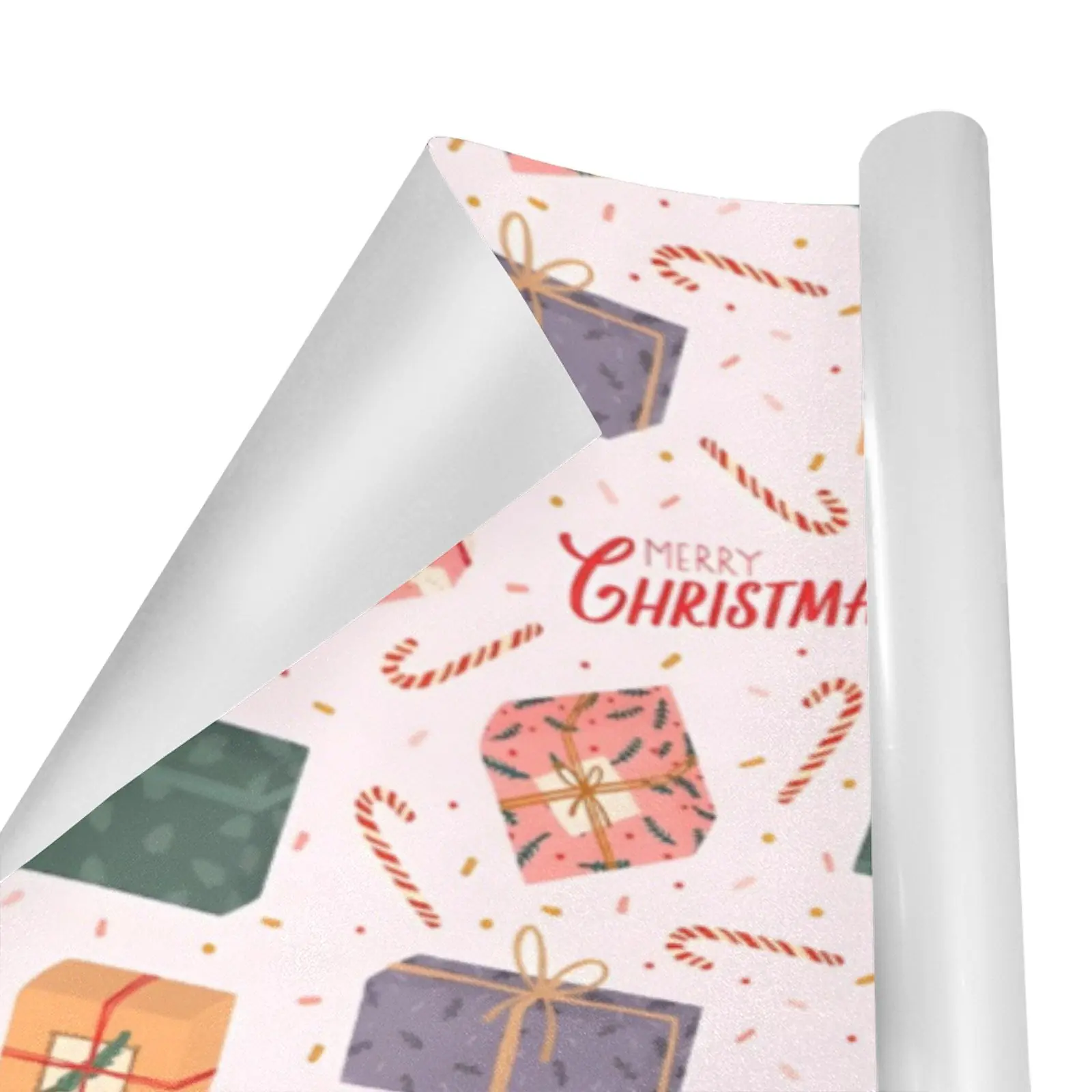 Christmas Wrapping Paper | Holiday Gift Wrap | Merry Gifts 58" x 23" (1–5 Rolls) - Image 2