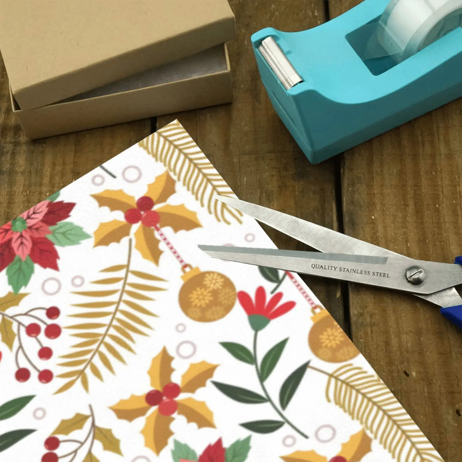 Wrapping
Paper Gift Wrap – Christmas Holiday Foliage – 1, 2, 3, 4 or 5 Rolls - Image 3