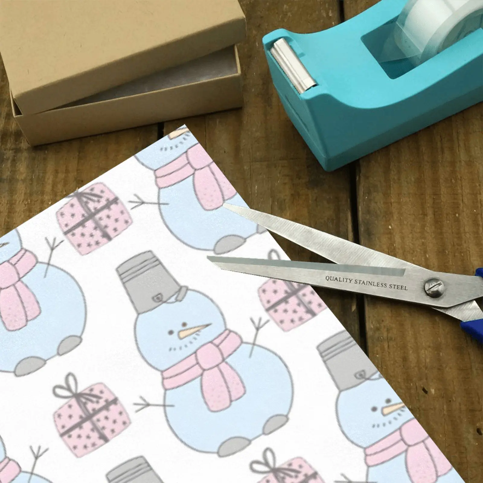 Wrapping
  Paper Gift Wrap – Christmas Holiday Snowman – 1, 2, 3, 4 or 5 Rolls - Image 3