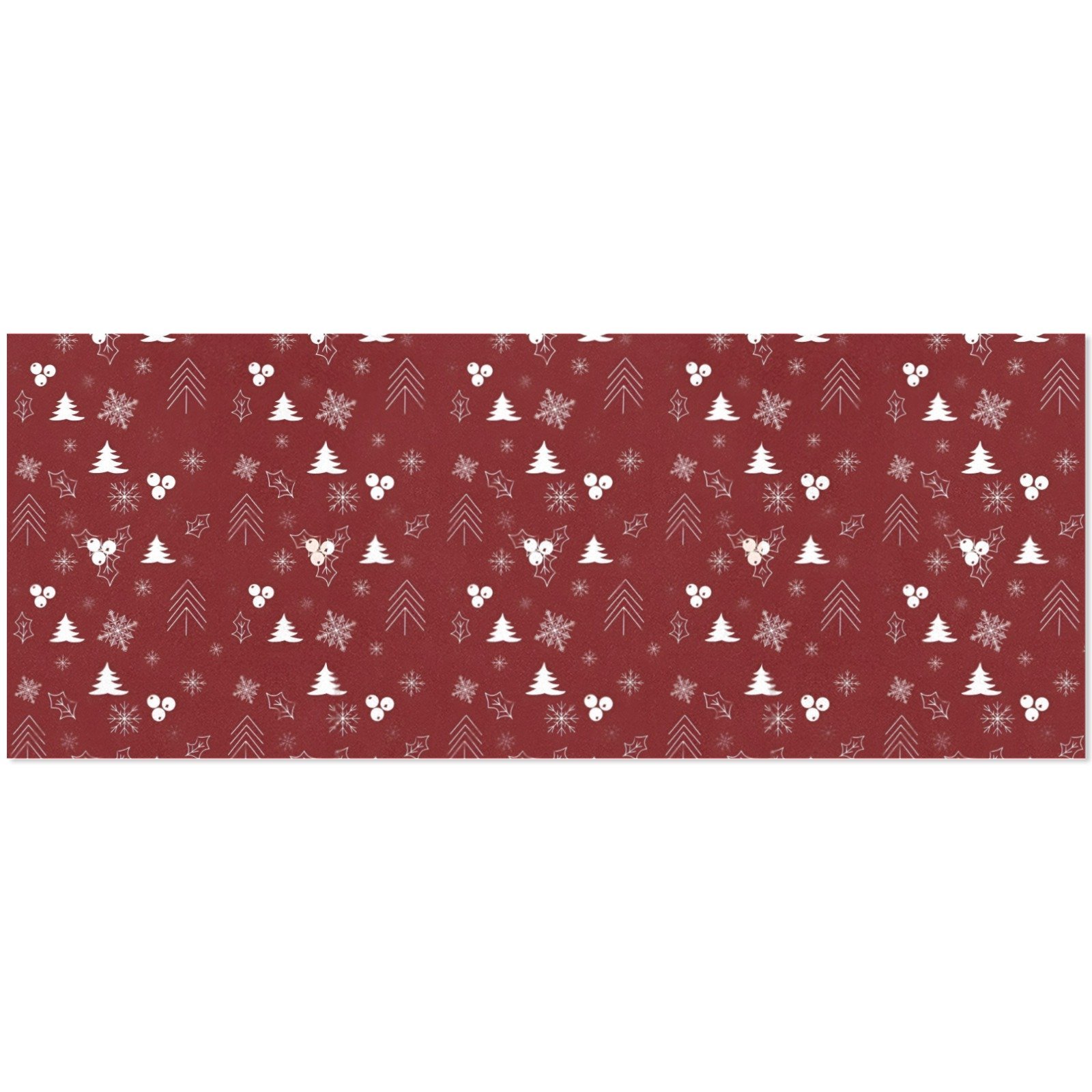 Christmas Wrapping Paper | Holiday Gift Wrap | Burgundy Holly 58" x 23" (1–5 Rolls) - Image 4