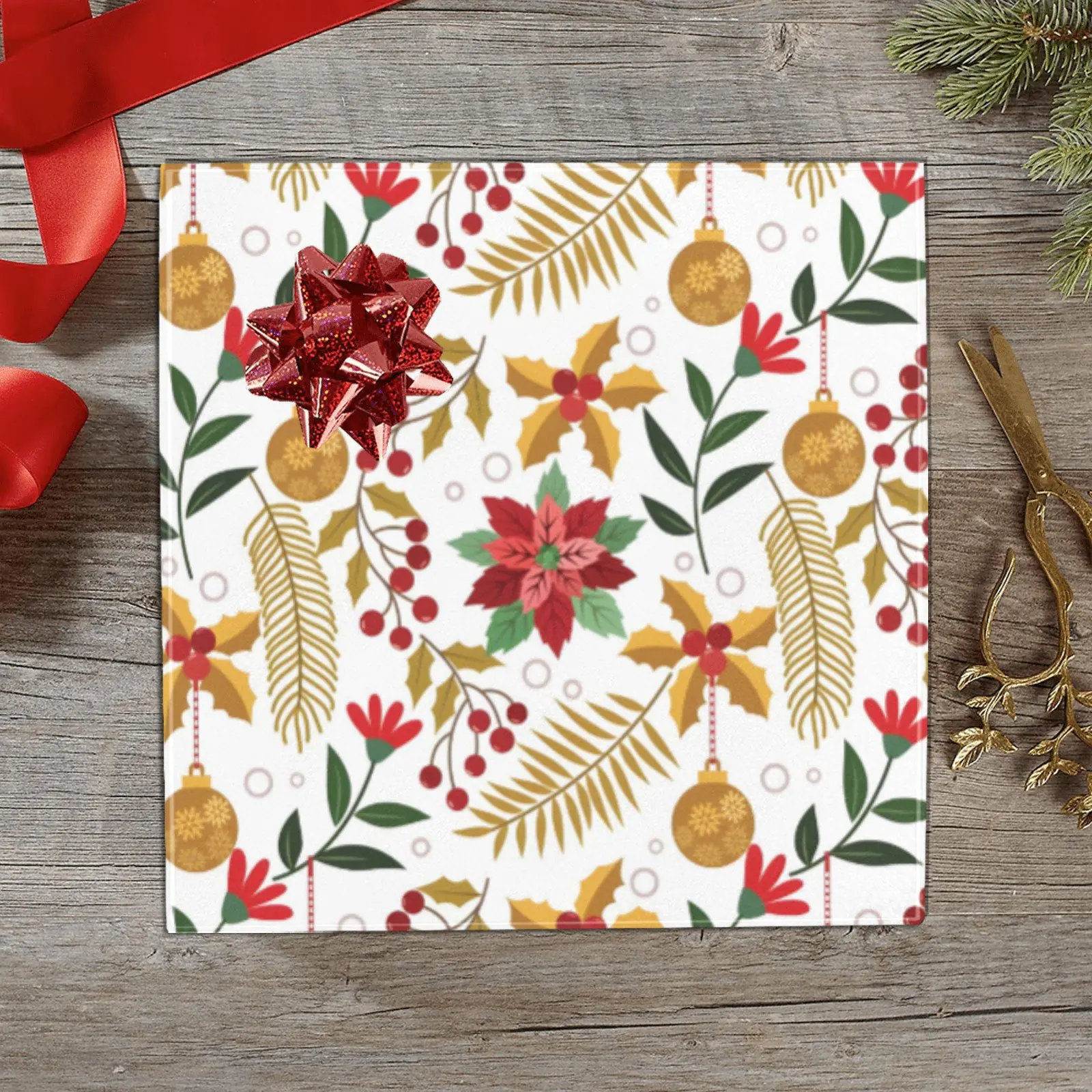 Wrapping
Paper Gift Wrap – Christmas Holiday Foliage – 1, 2, 3, 4 or 5 Rolls