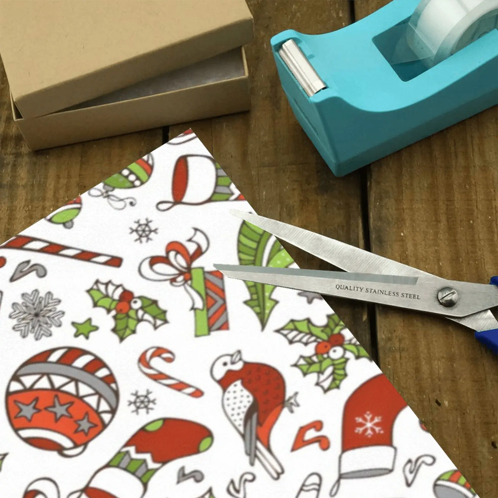Christmas Wrapping Paper | Holiday Gift Wrap | Ginger Partridge 58" x 23" (1–5 Rolls) - Image 3