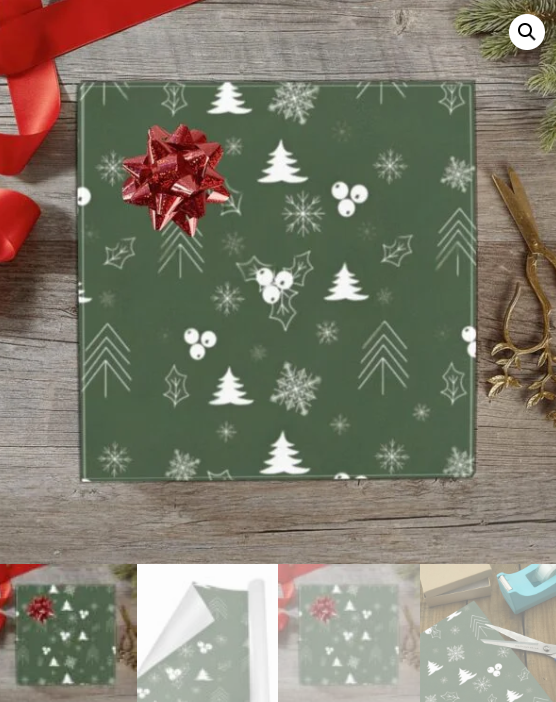 Christmas Wrapping Paper | Holiday Gift Wrap | Green Berries 58" x 23" (1–5 Rolls) - Image 5